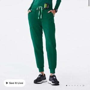 Figs Hunter Green Jogger Scrubs XXS/P